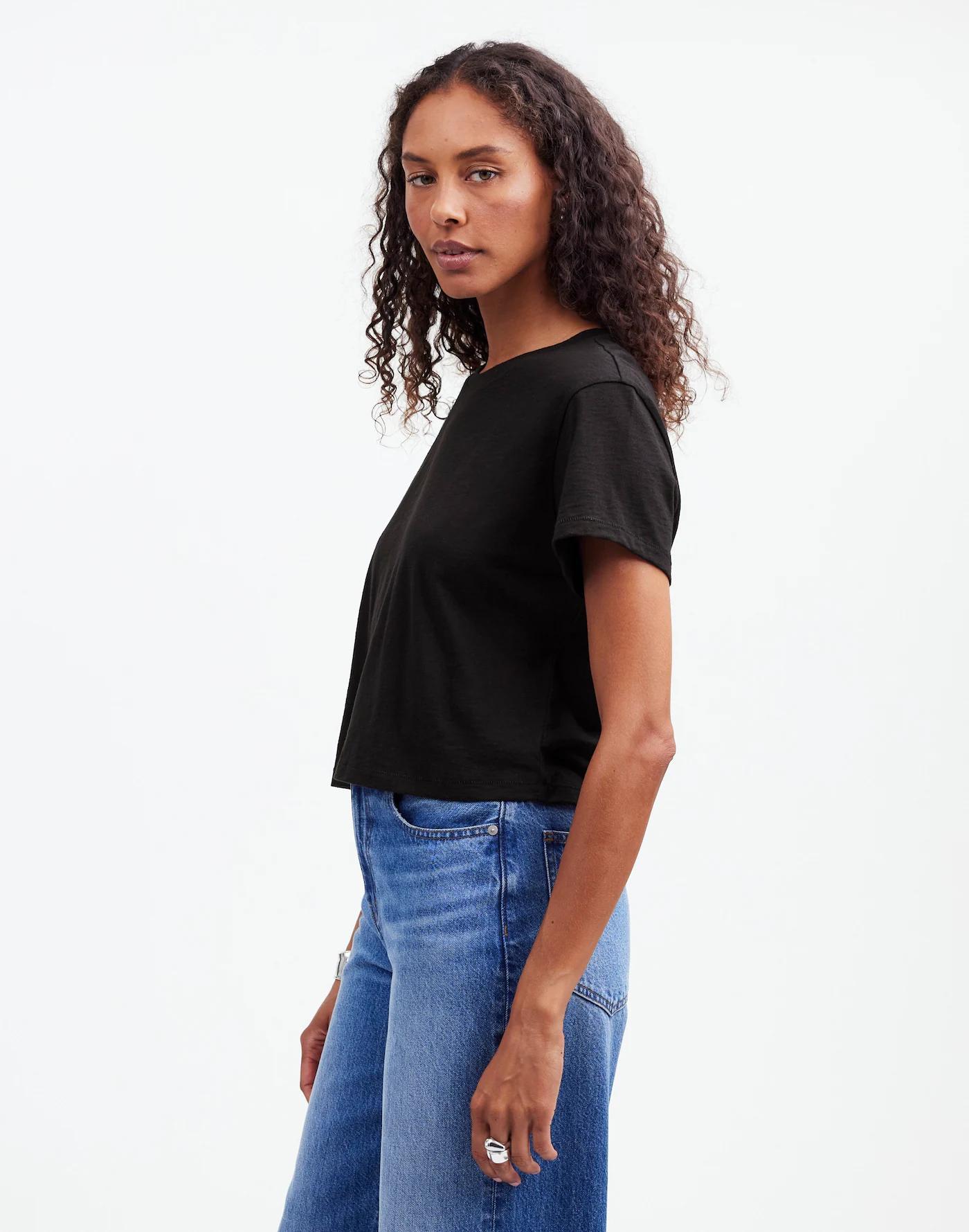 Slub Boxy-Crop Tee Product Image