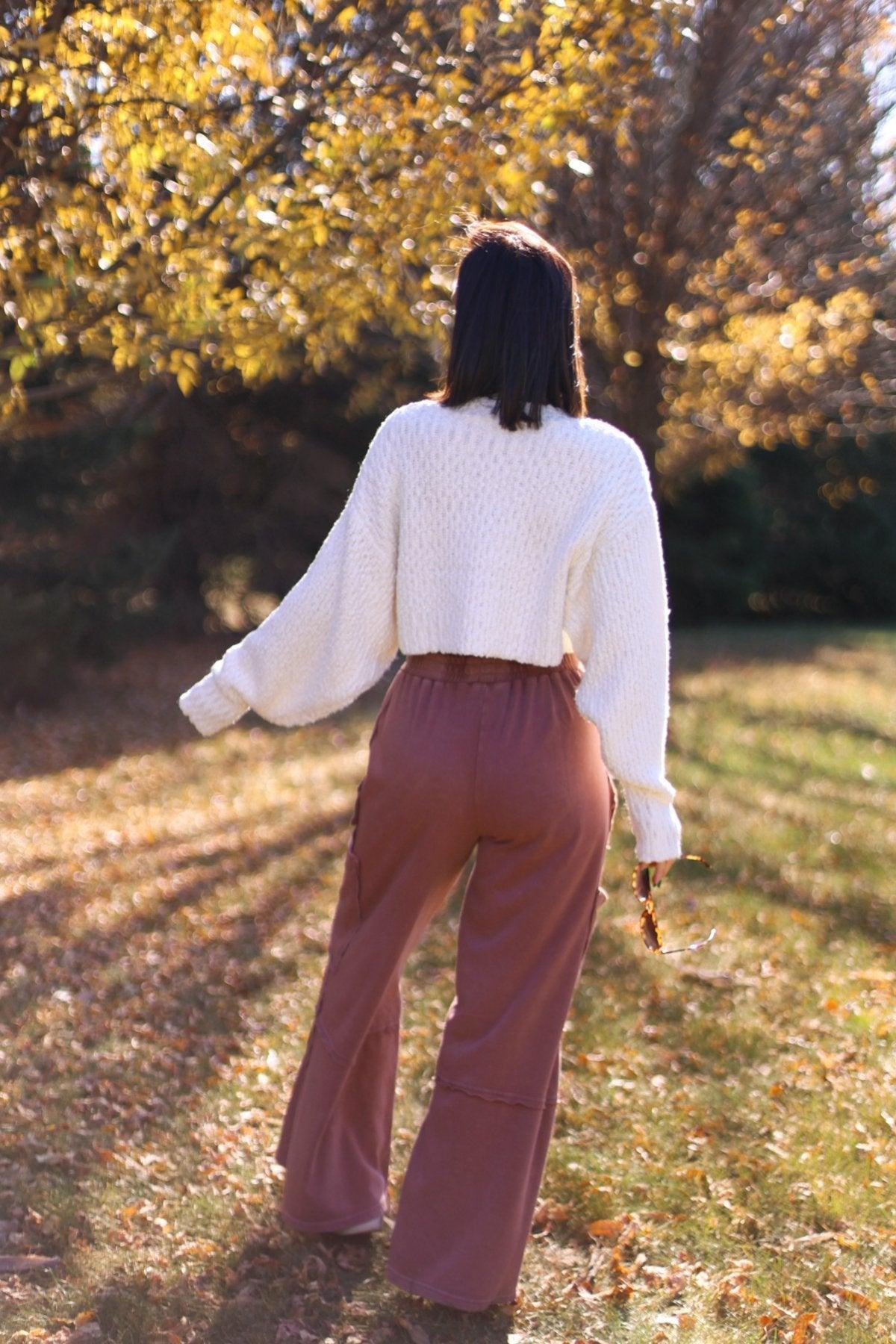 Comfy Casual Wide Leg Cargo Pants - FINAL SALE Product Image