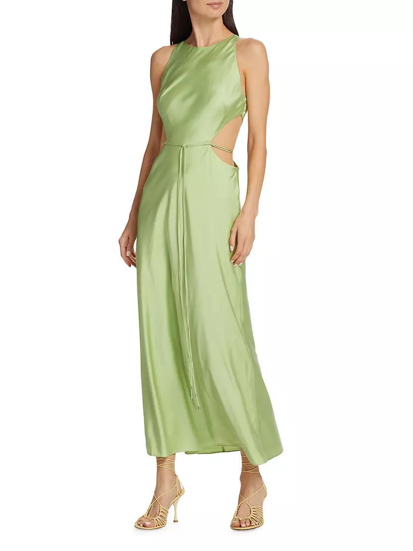 Lune Cut-Out Satin Maxi Dress Product Image
