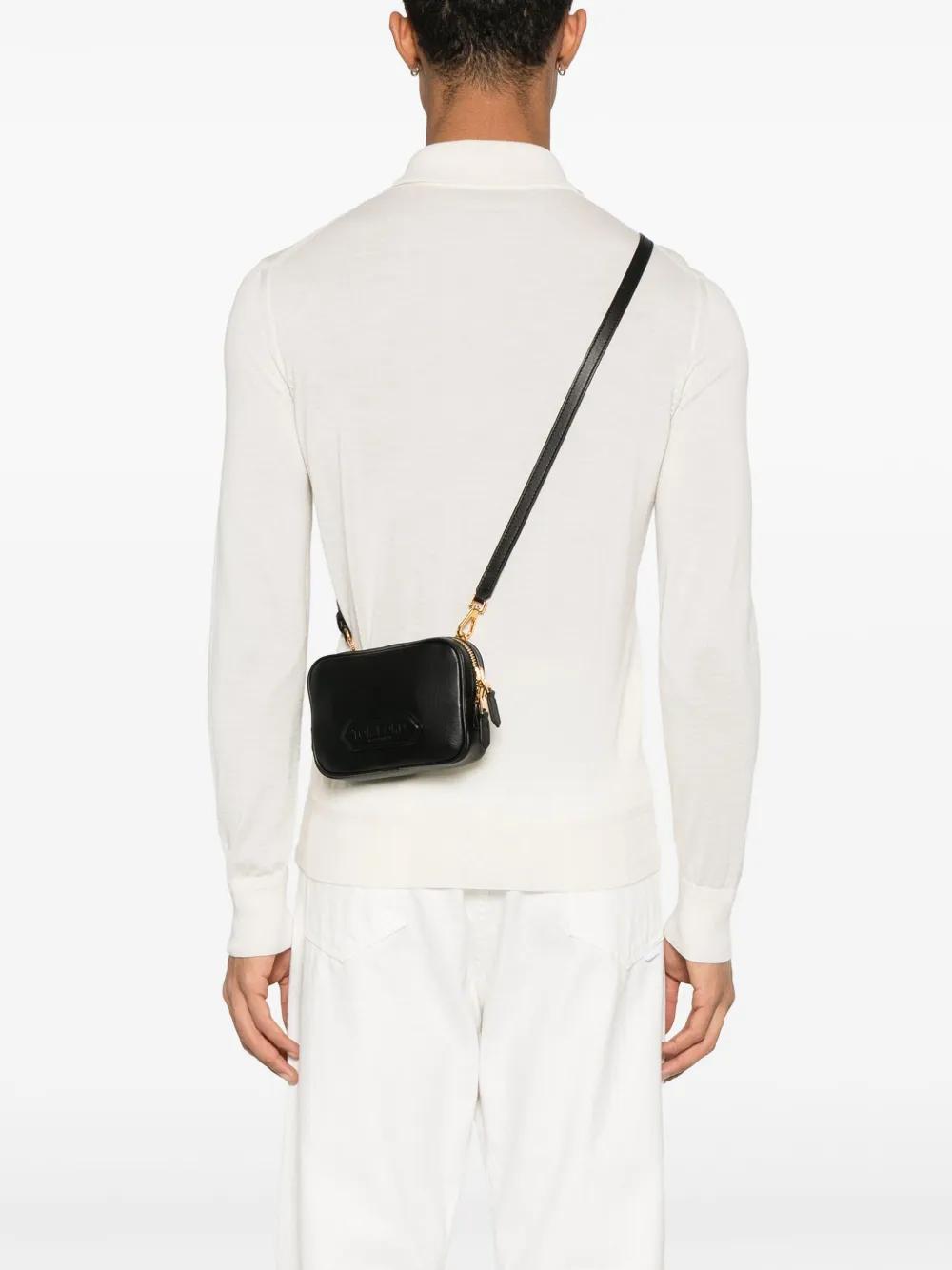 small leather messenger bag Product Image
