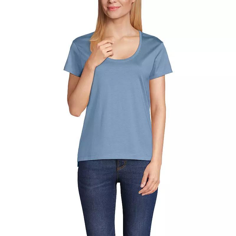 Womens Lands End Short Sleeve Scoop Neck Tee Product Image