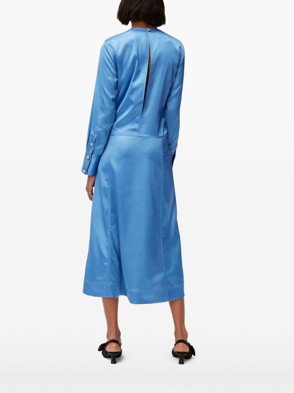 ruched-detail satin midi dress Product Image