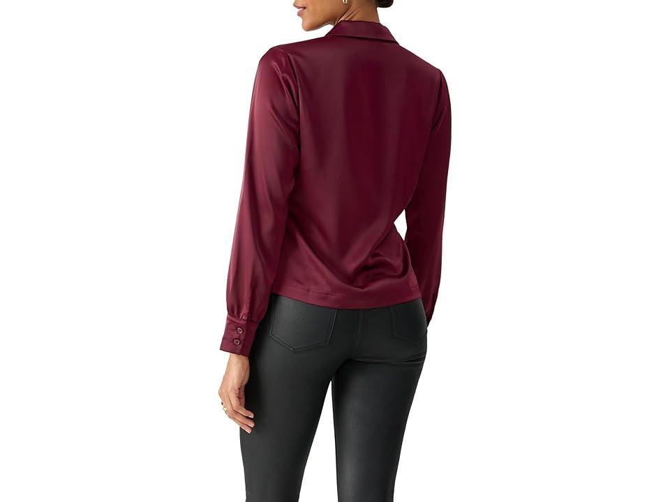 Sanctuary Easy On Me Satin Blouse (Sugar Plum) Women's Blouse Product Image