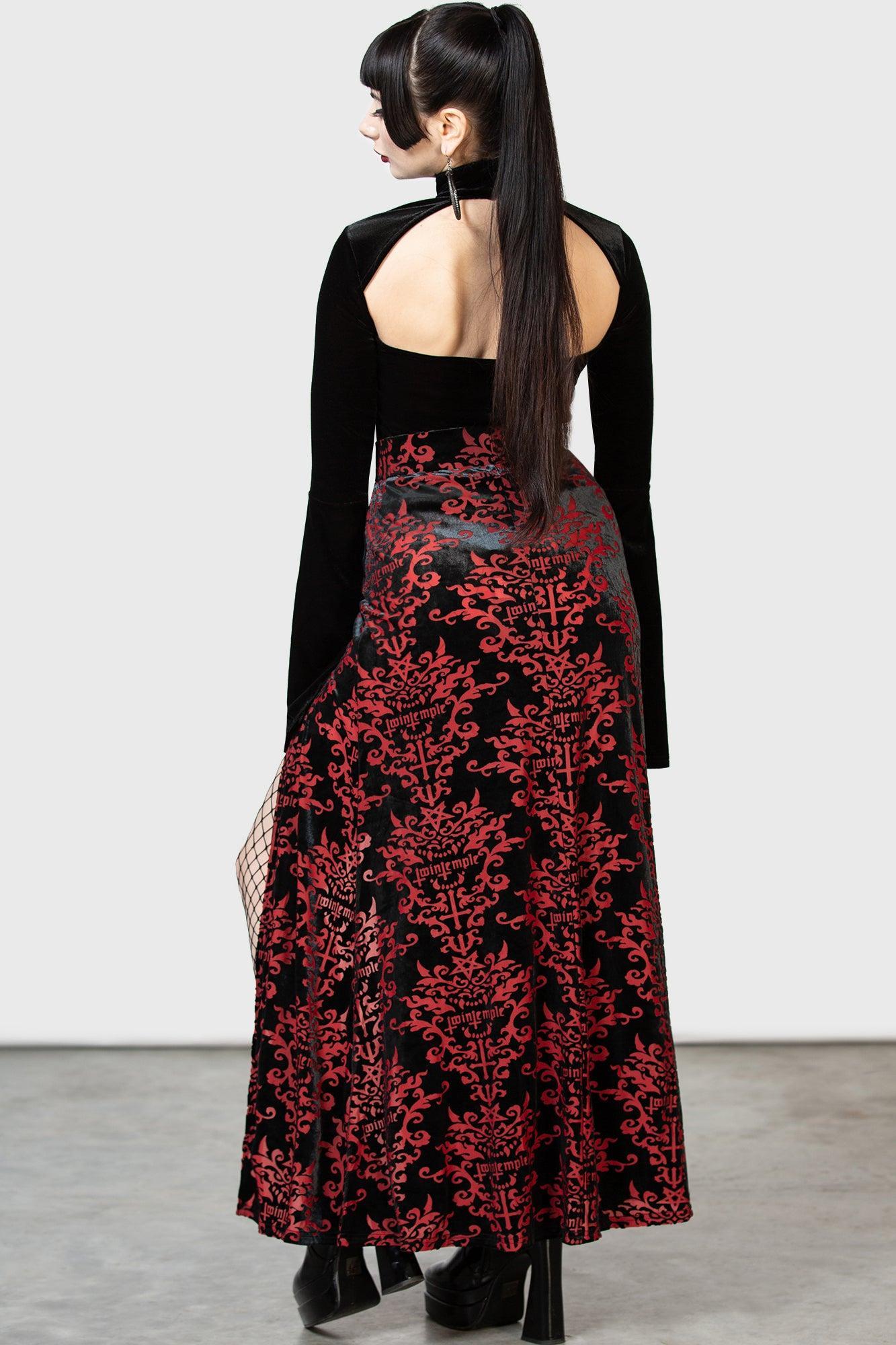 Scarlet Fiend Maxi Skirt - Resurrect Female Product Image
