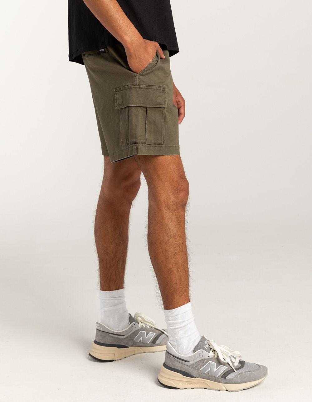 RSQ Mens Cargo Twill Pull On Shorts - BLACK Product Image
