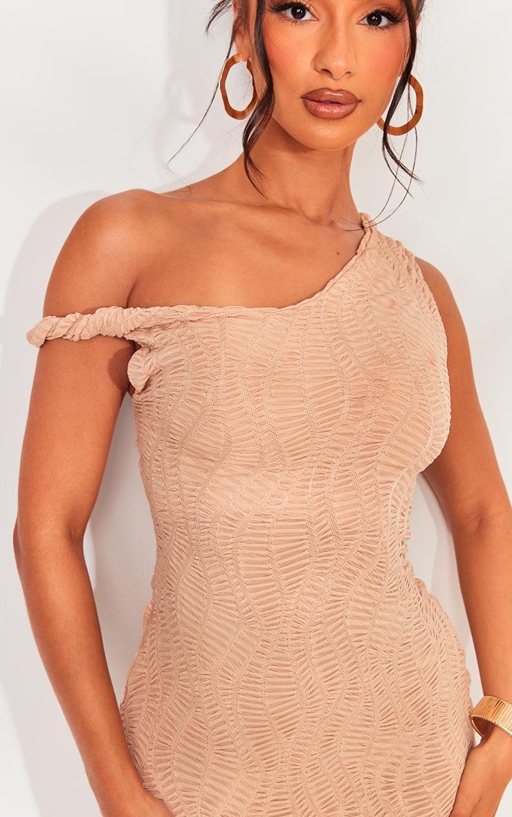 Petite Stone Textured Twist Detail Mini Dress Product Image