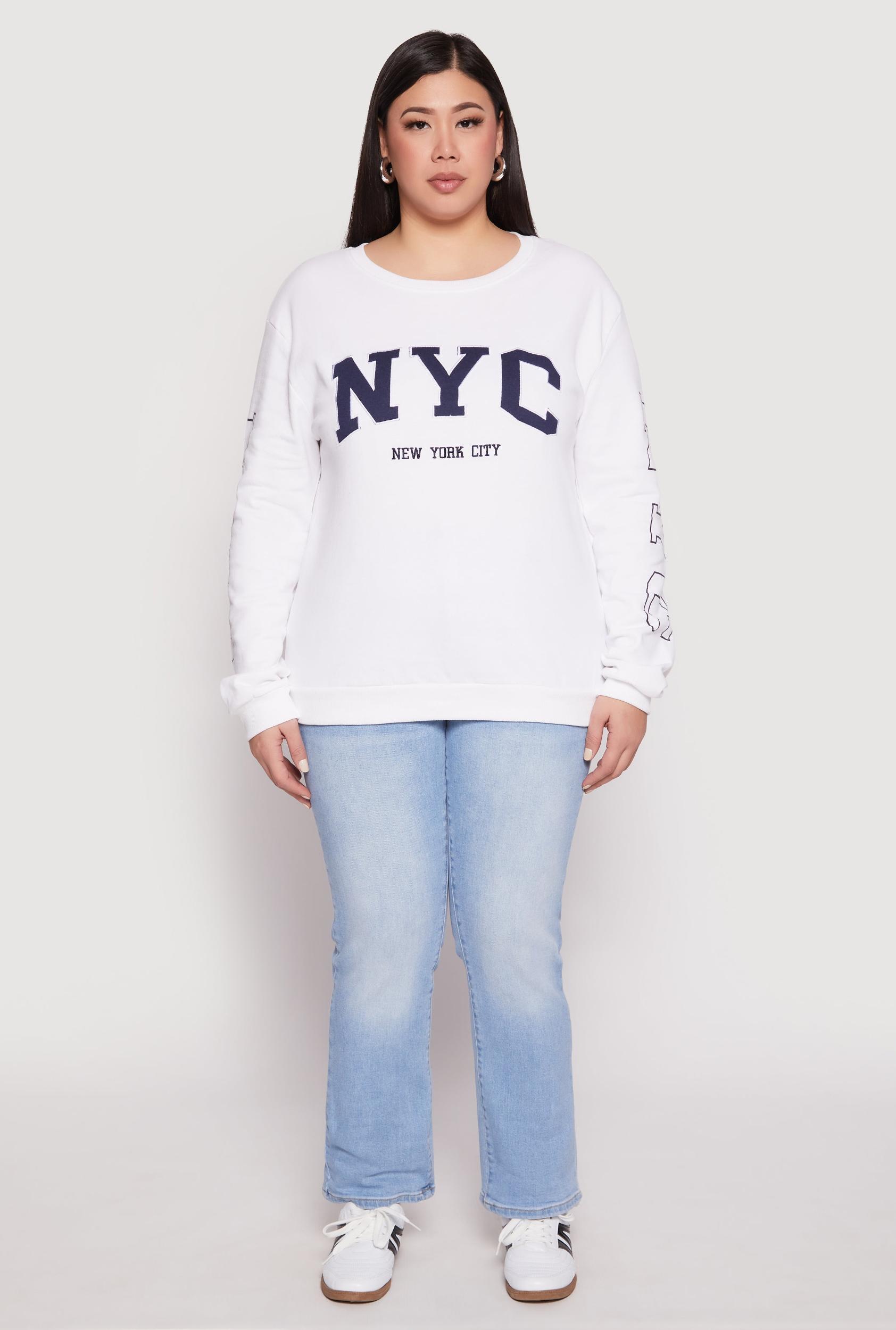 Womens Plus Size NYC Crew Neck Sweatshirt Product Image