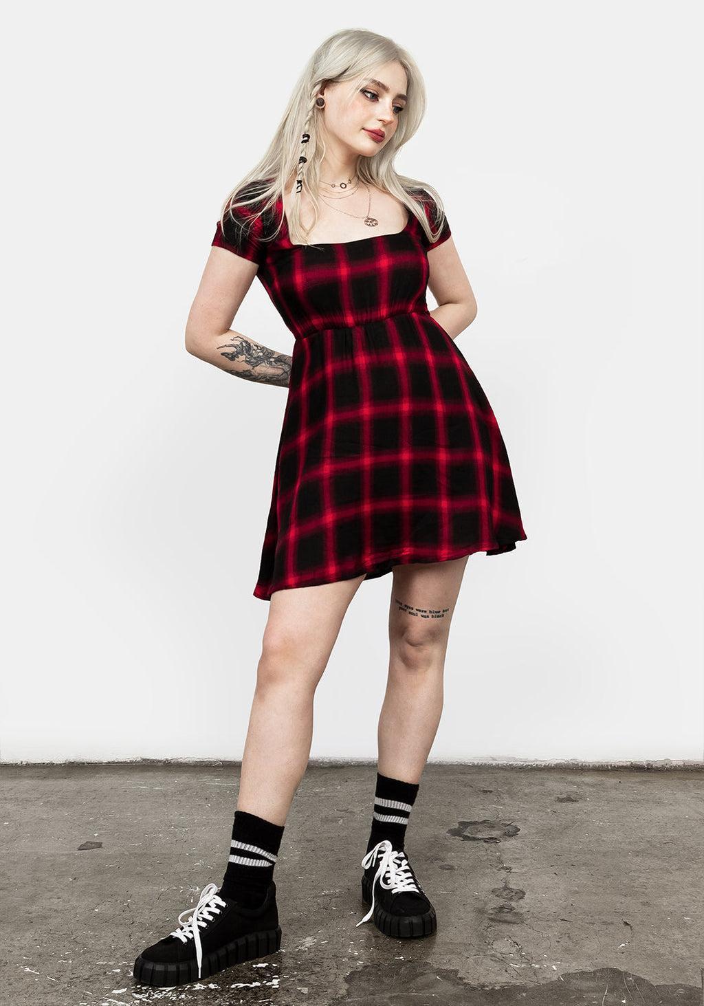 Pennyroyal Red Check Dress Product Image