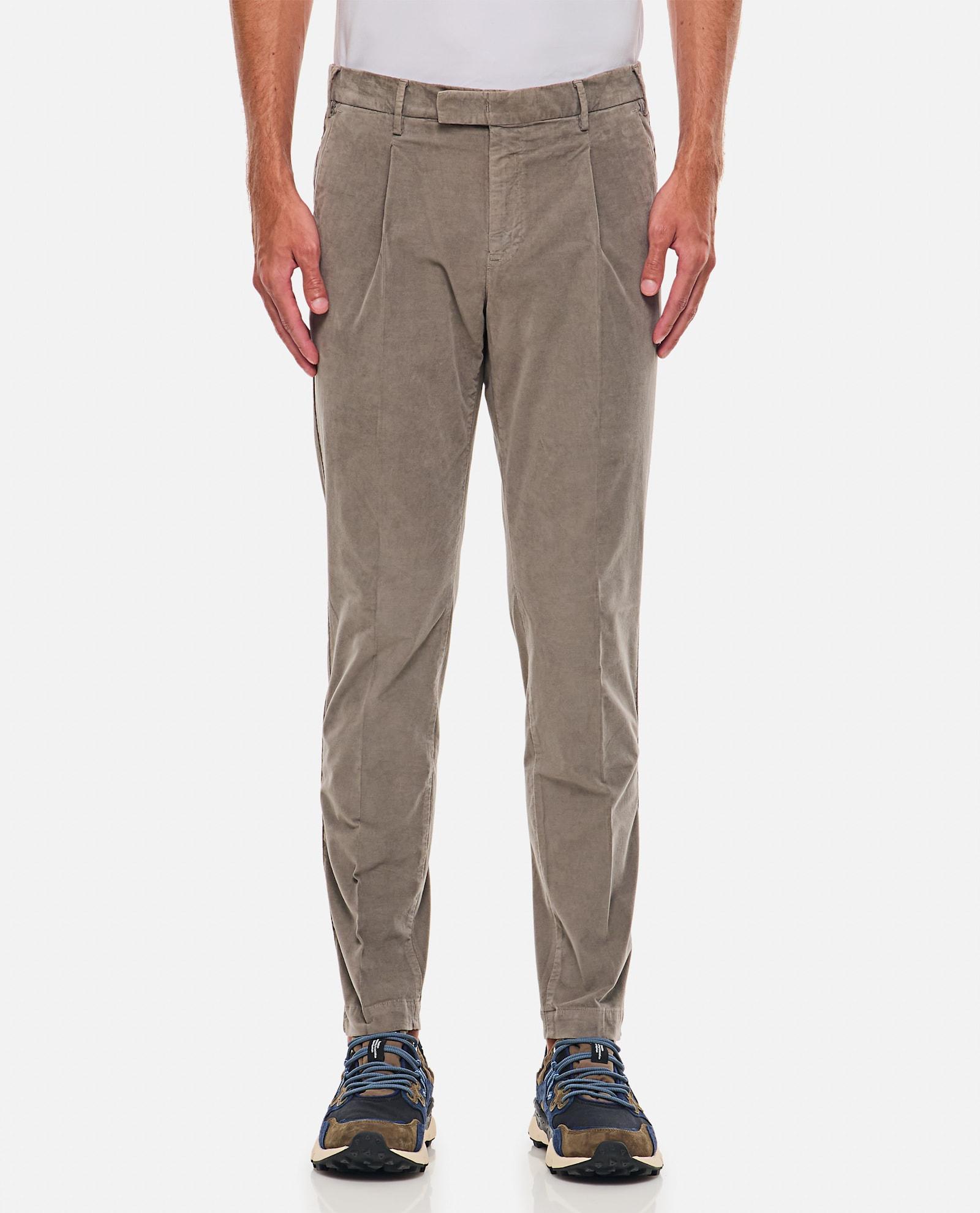 PT TORINO Velvet Trousers In Grau Product Image