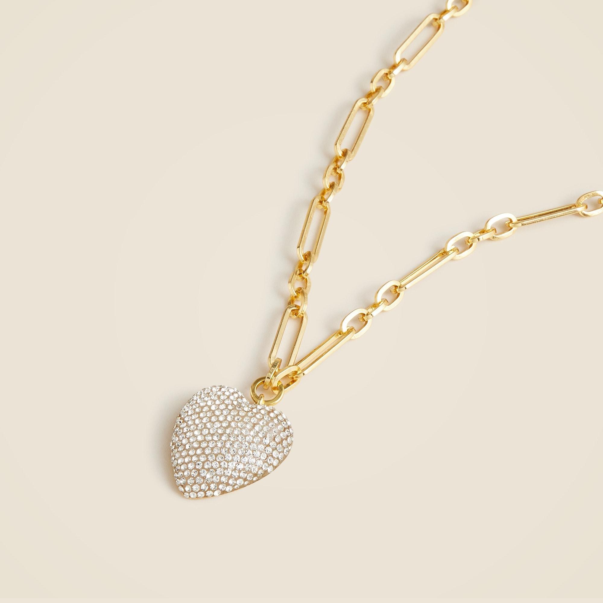 Pavé heart charm necklace Product Image