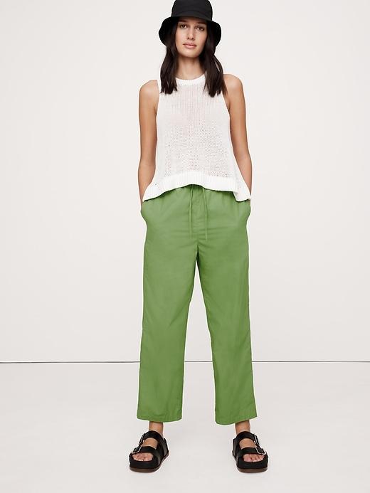 Cotton Poplin Pull-On Pant Product Image