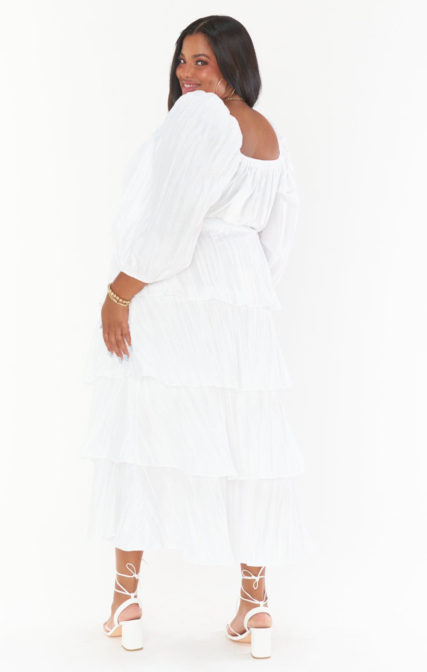 Keepsake Crop Top ~ White Crinkle Product Image