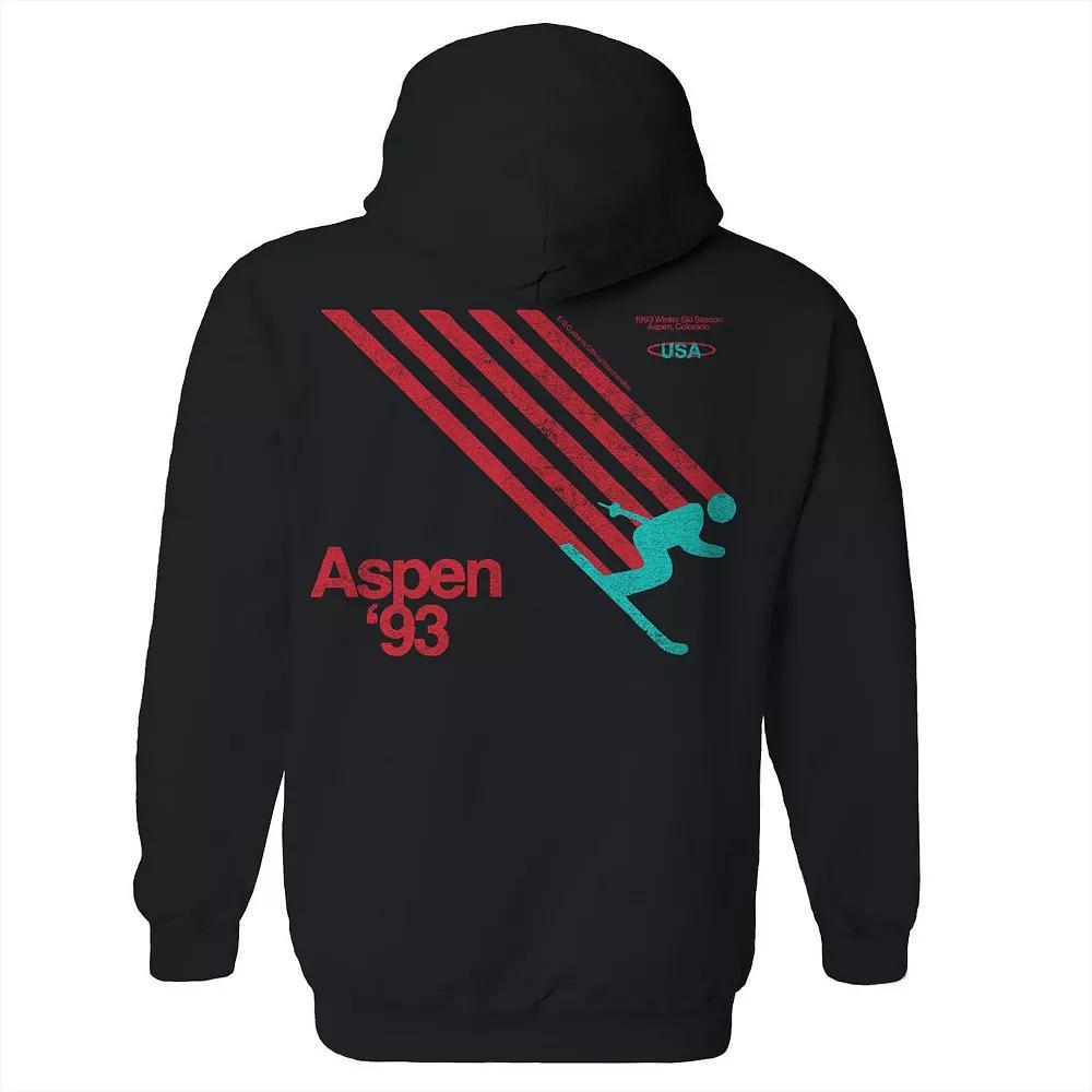 Men's Aspen Black Graphic Hoodie, Size: Small Product Image