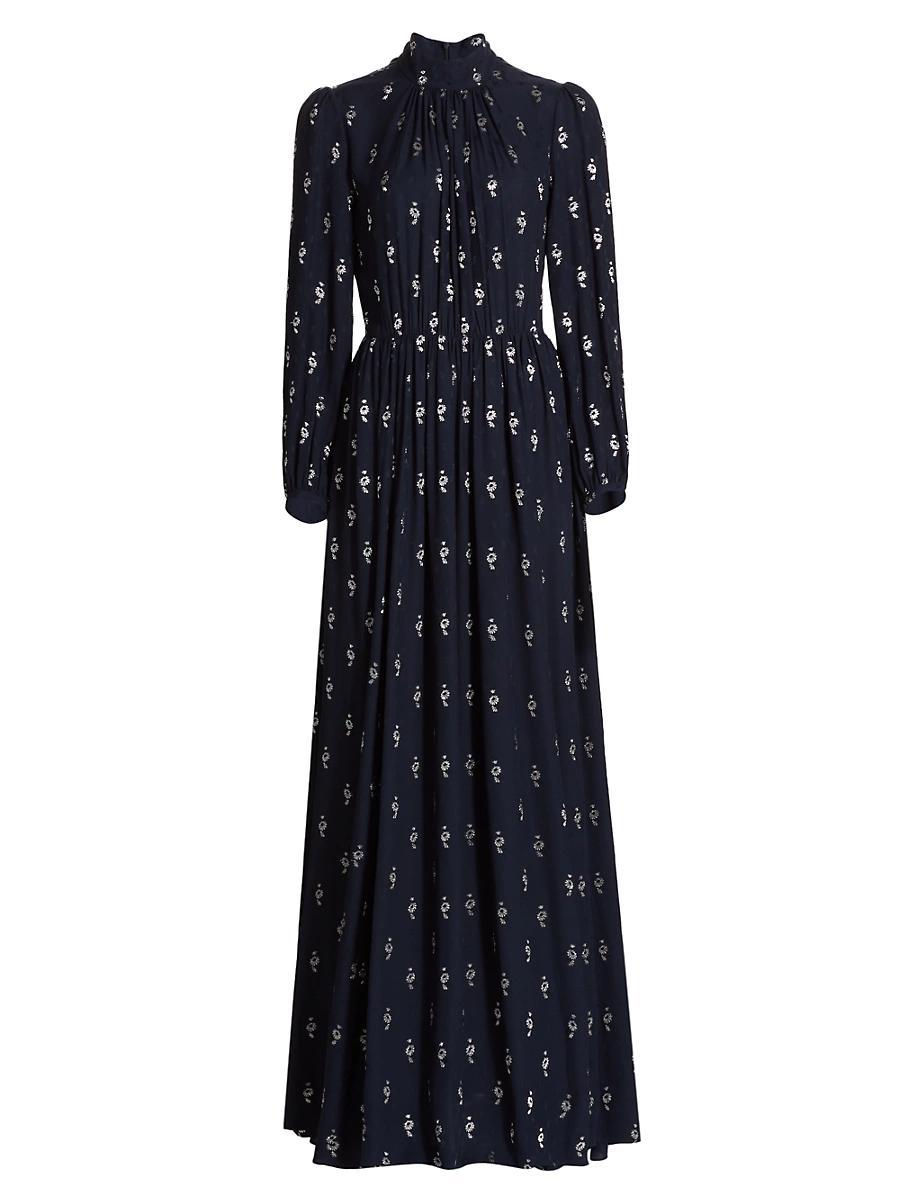 Womens Filippa Floral Silk-Blend Maxi Dress Product Image