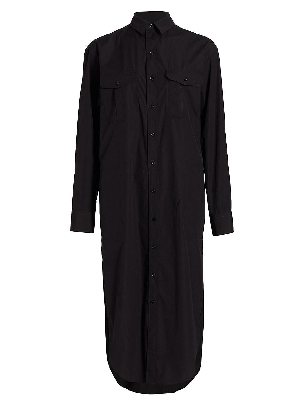 Womens Oversized Poplin Maxi Shirtdress Product Image