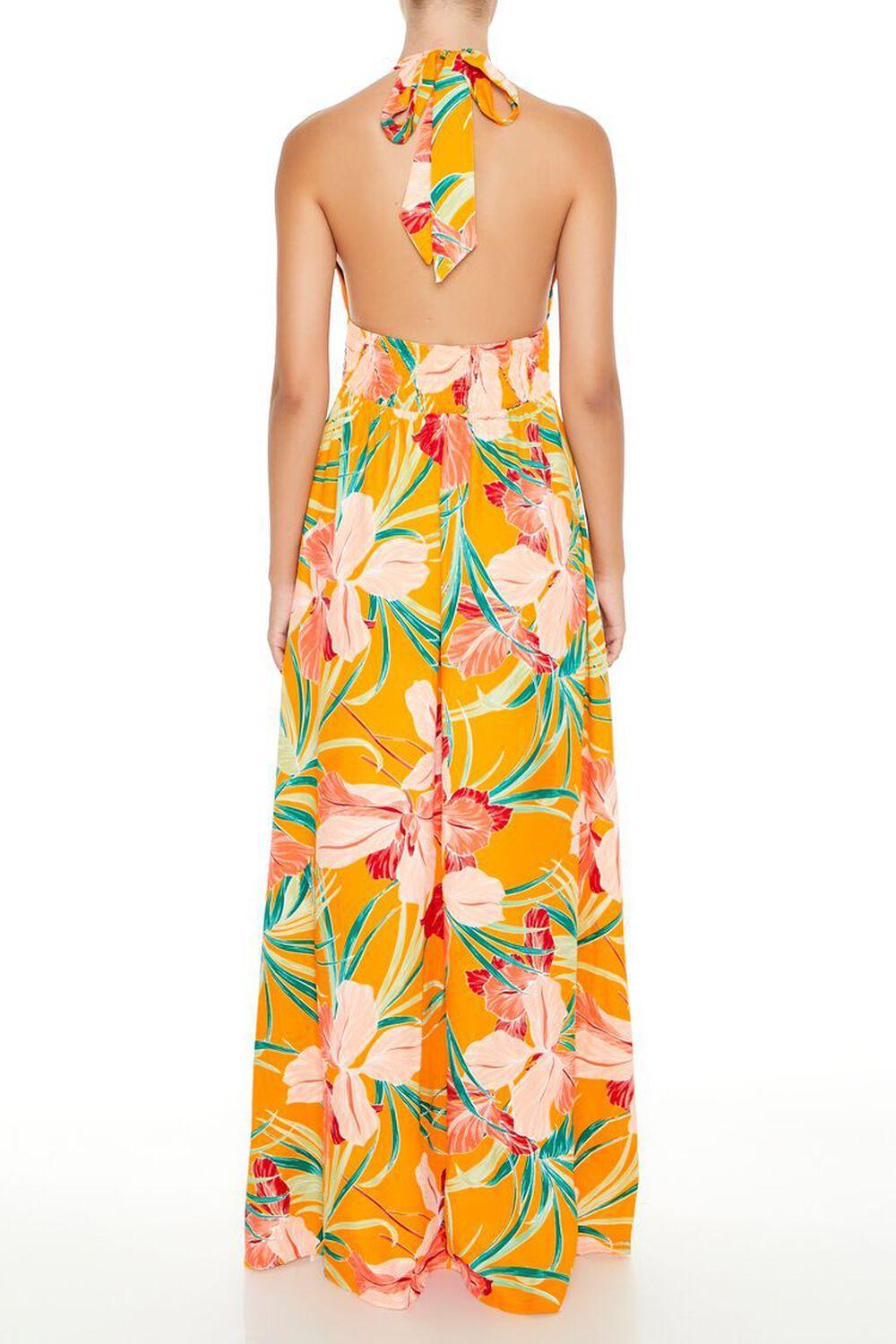 Tropical Floral Halter Maxi Dress | Forever 21 Product Image