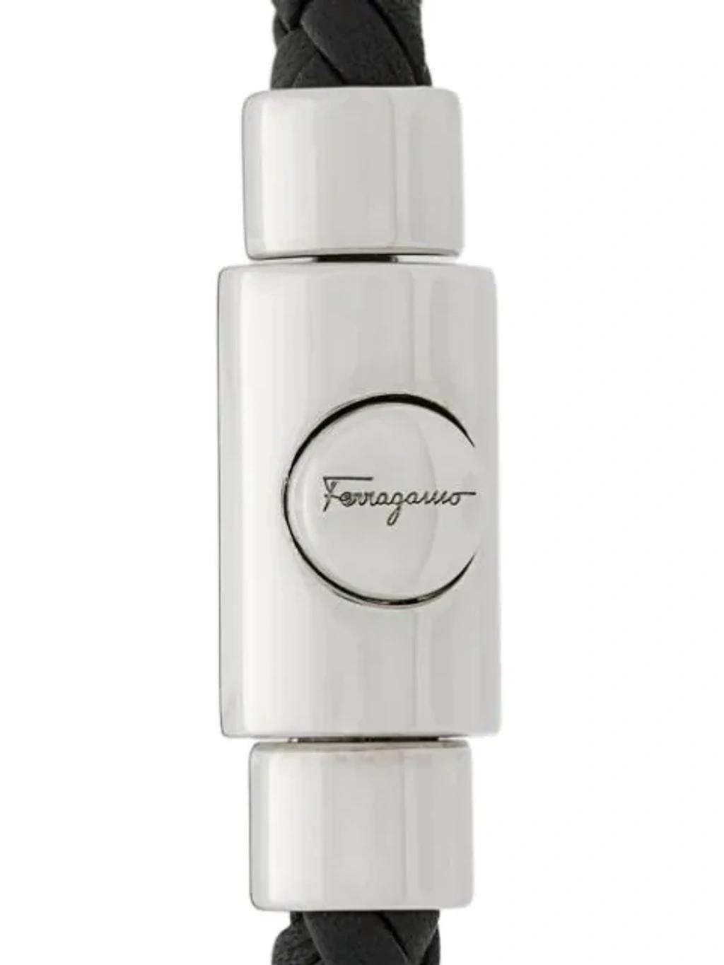 FERRAGAMO Braided Bracelet In Black Product Image