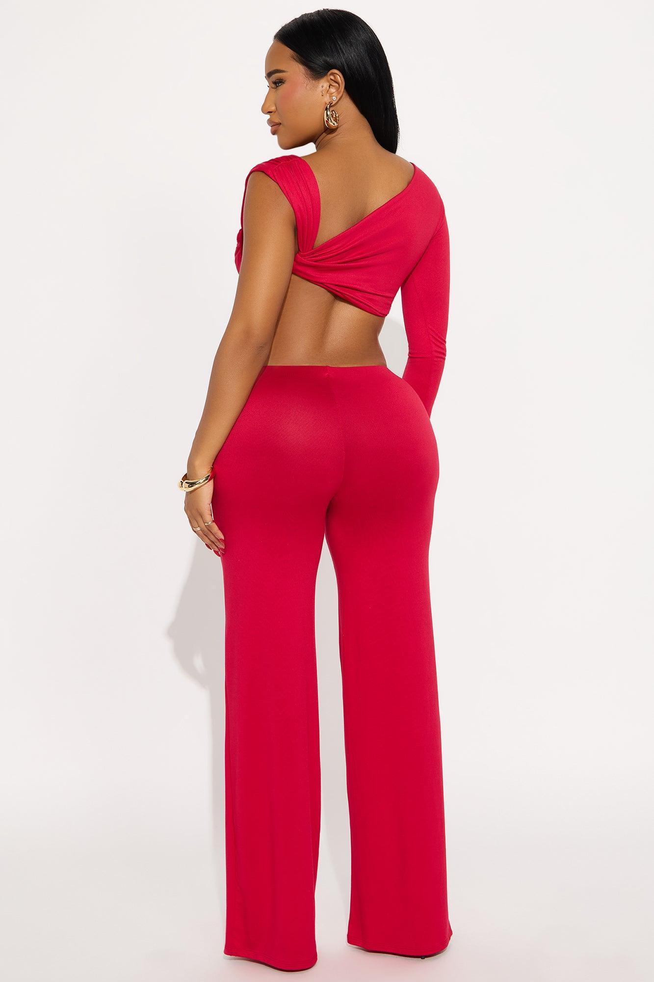 Crave Control Pant Set - Red Product Image