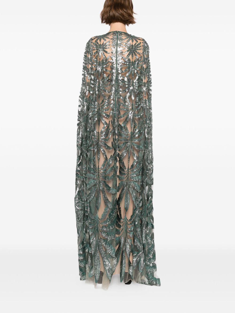 embroidered tulle kaftan Product Image