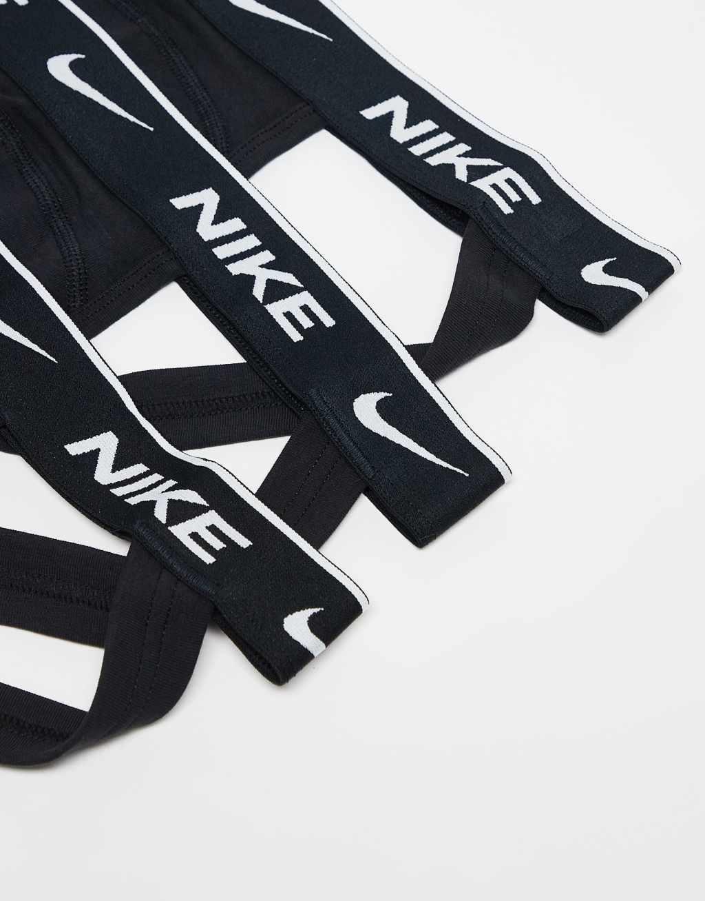 Nike Dri-FIT Essential Micro 3 pack jock straps in black Product Image