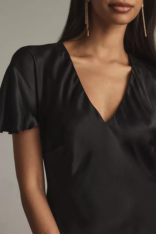 By Anthropologie Short-Sleeve V-Neck Mini Dress Product Image