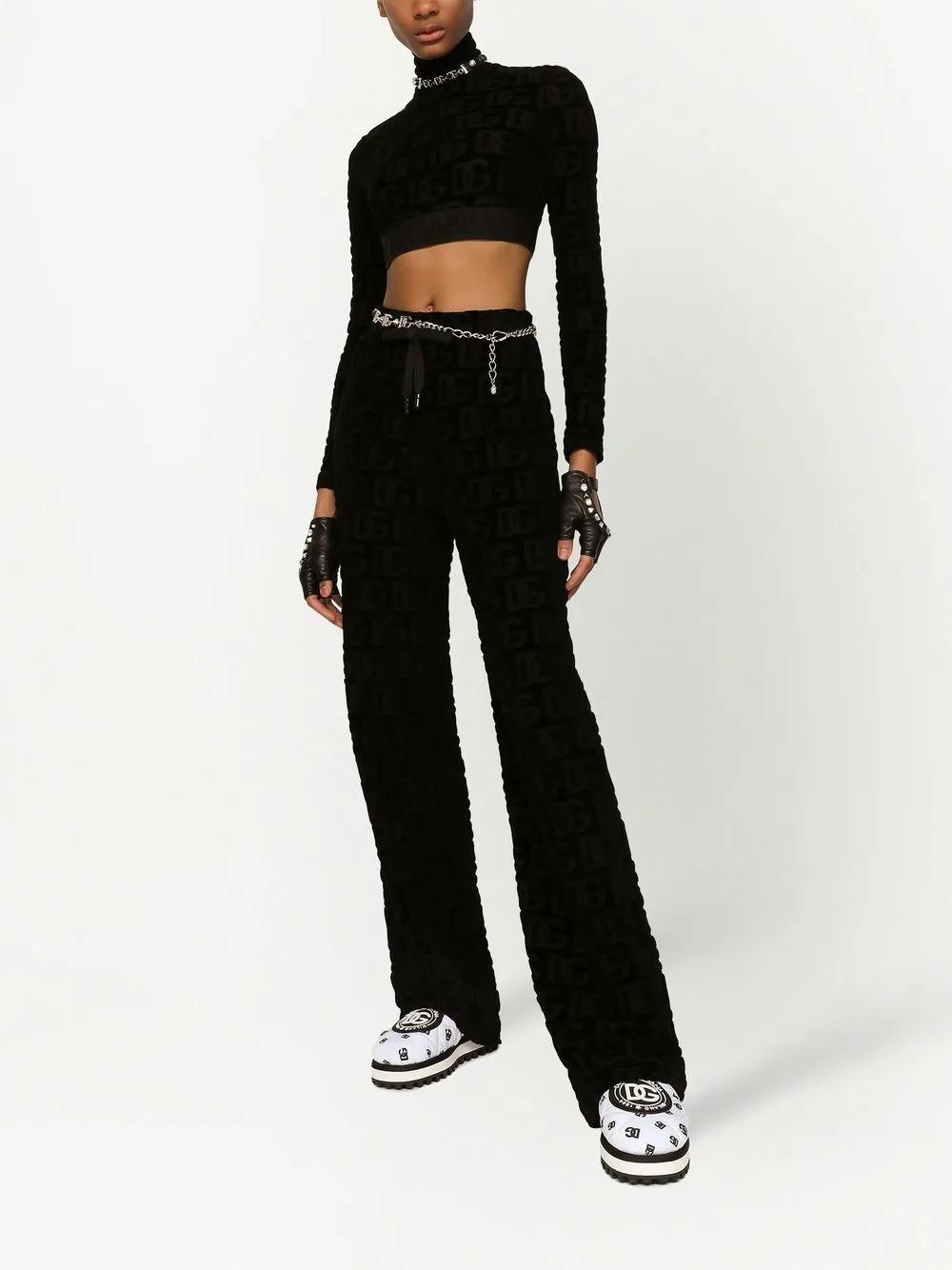 DG-logo jacquard crop top Product Image