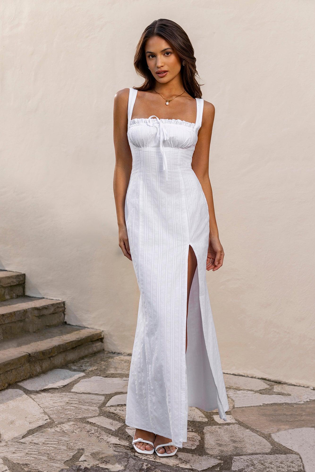 Shimmering Shore Maxi Dress White Product Image