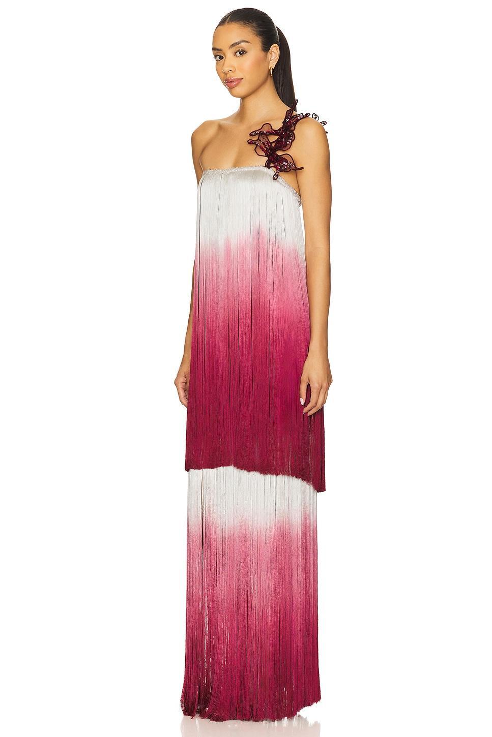 Fringe Strapless Gown PatBO Product Image