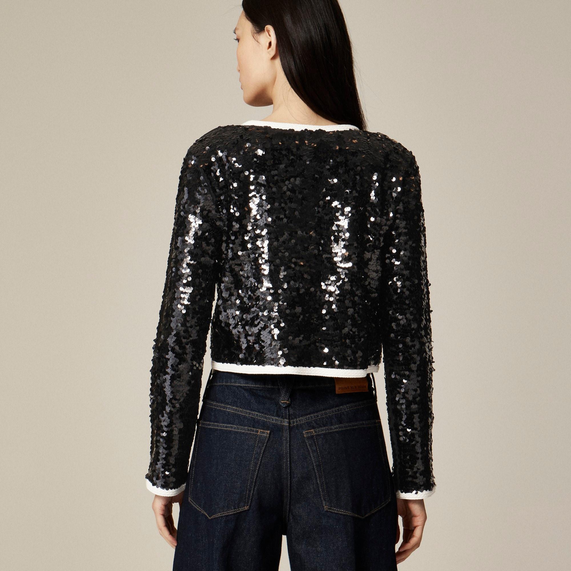 Mariner jersey lady jacket with sequins Product Image