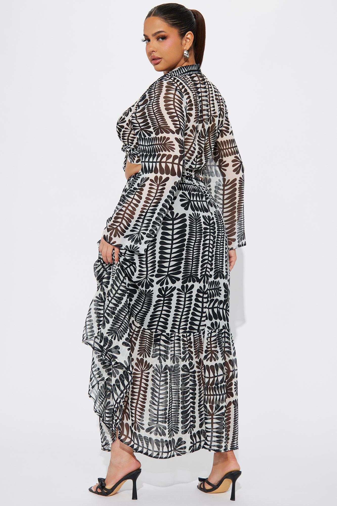 Another Vacation Skirt Set  - Black/White Product Image