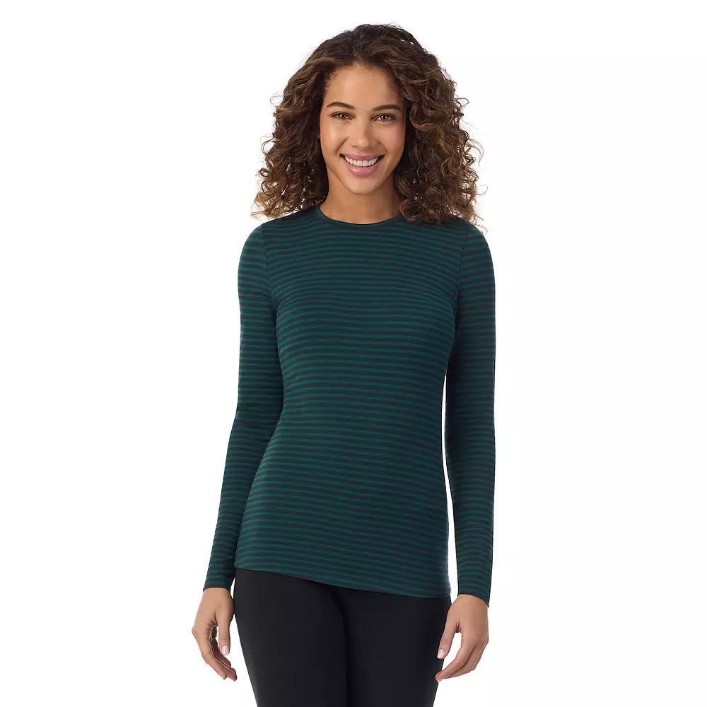 Women's Cuddl Duds® Softwear with Stretch Long Sleeve Top, Size: Medium, Ivory Houndsto Product Image