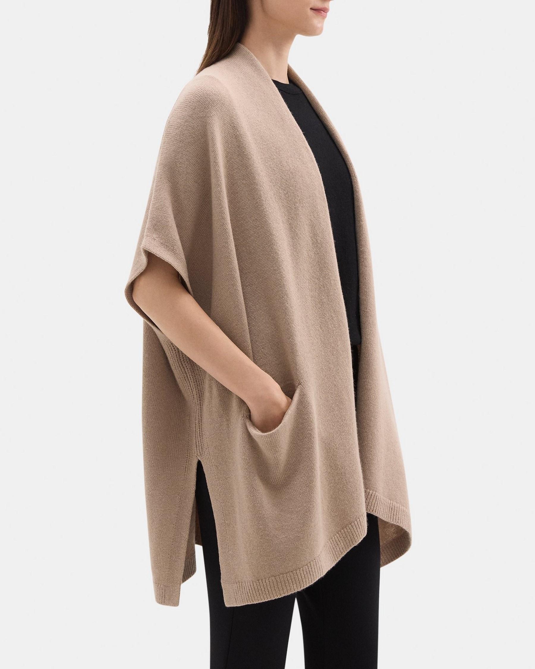 Knit Poncho in Wool-Cashmere Product Image