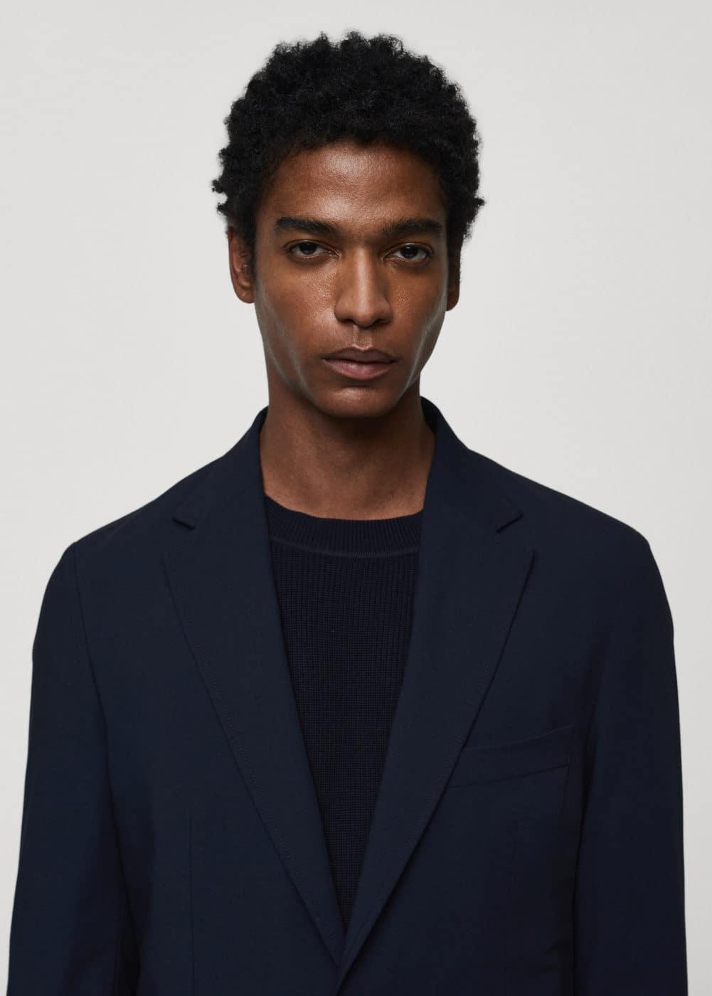 Mango Mens Structured Cotton Blazer Product Image