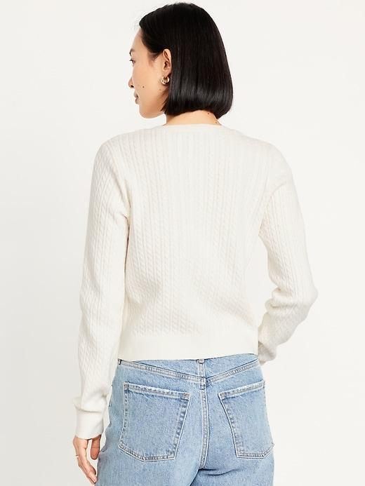 SoSoft Cable Crop Cardigan Sweater Product Image