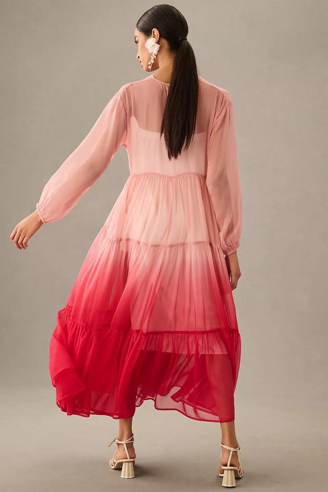 Ombré Tiered Sheer Kimono Product Image