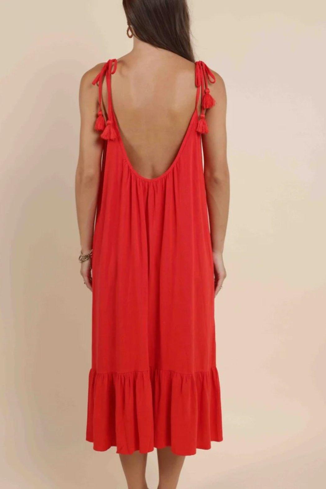 Layla Tie Strap Maxi Dress Product Image