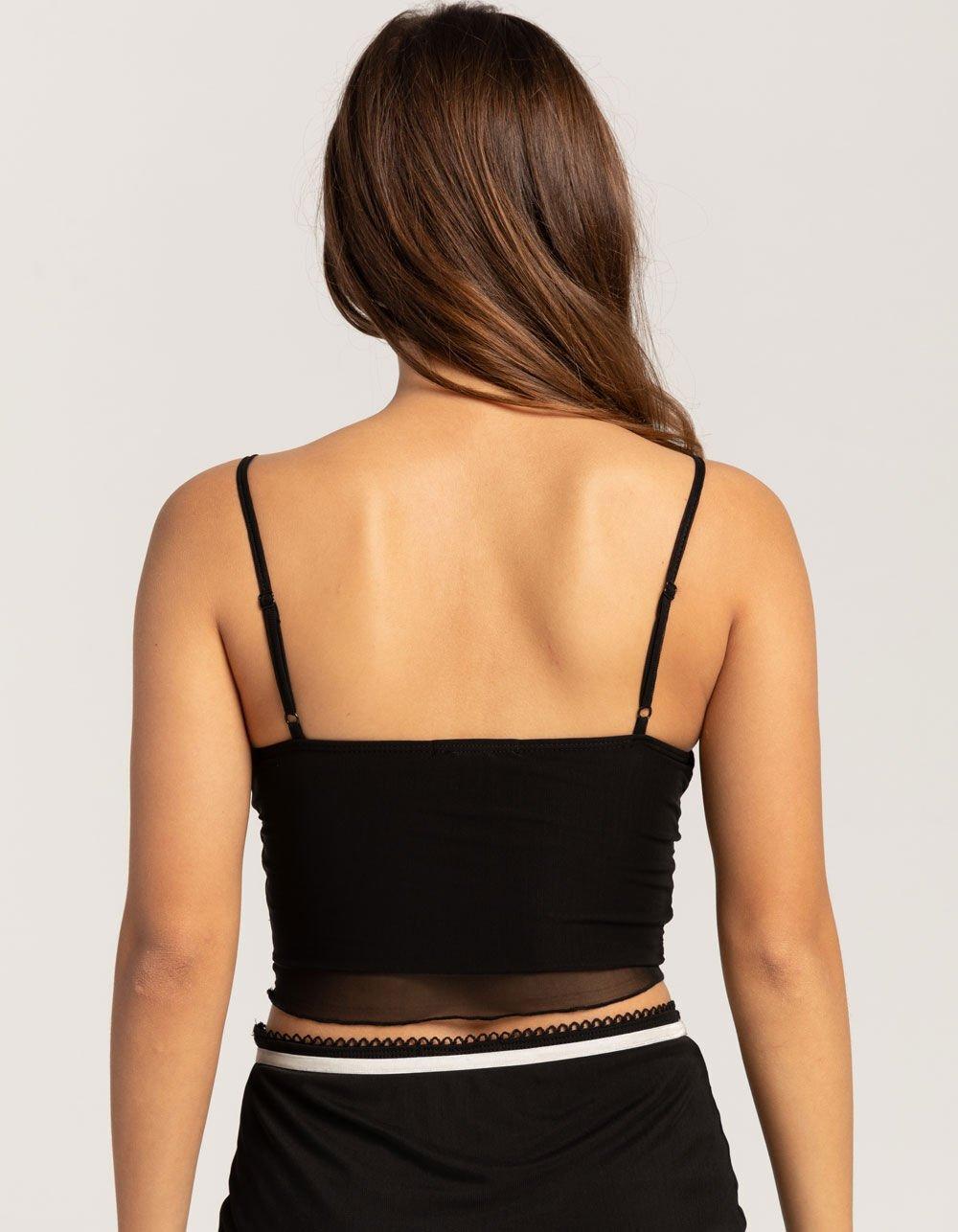 RSQ Womens Mesh Bow Cami - BLACK Product Image