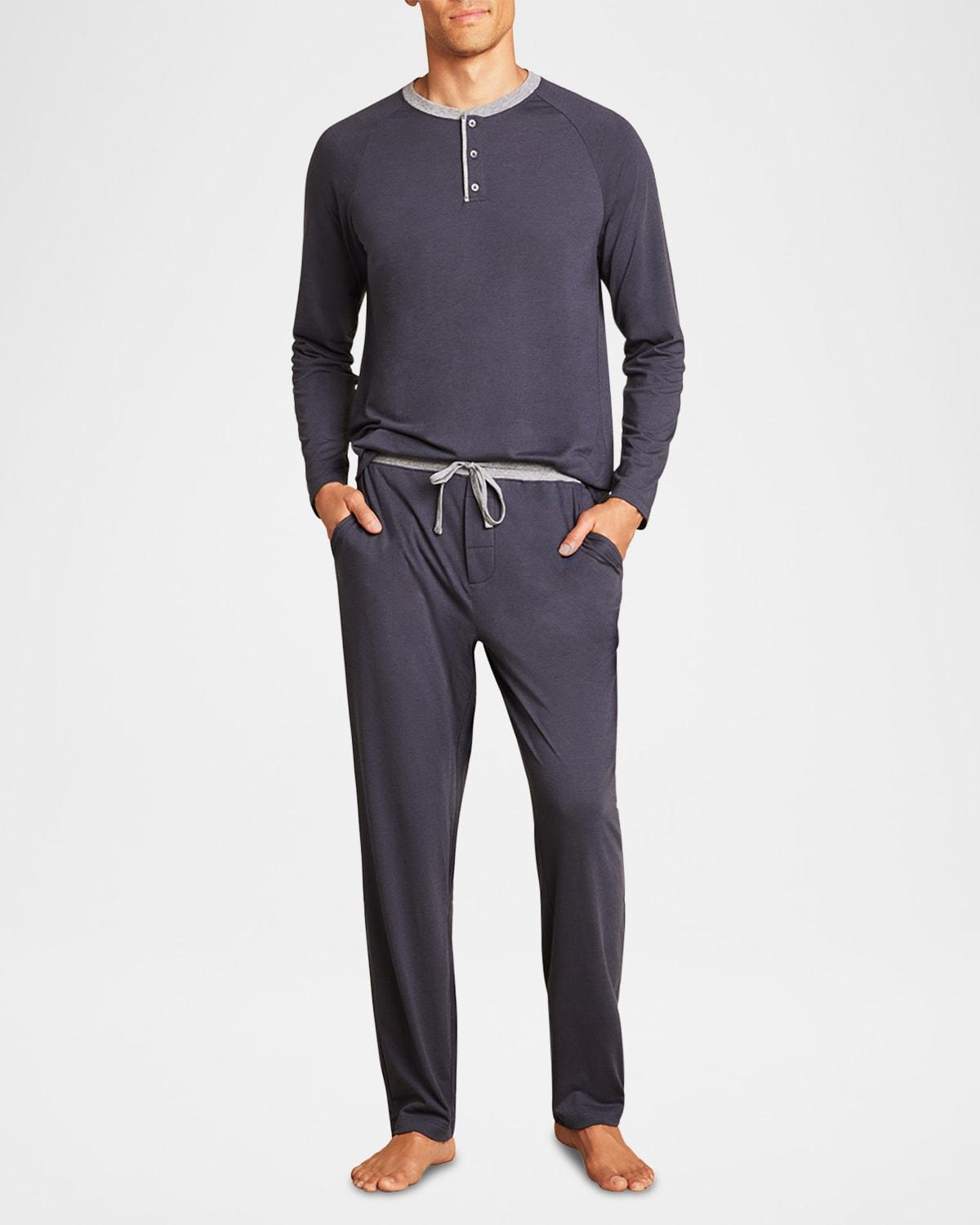 Men's Malibu Collection Triblend Long-Sleeve Henley T-Shirt Product Image