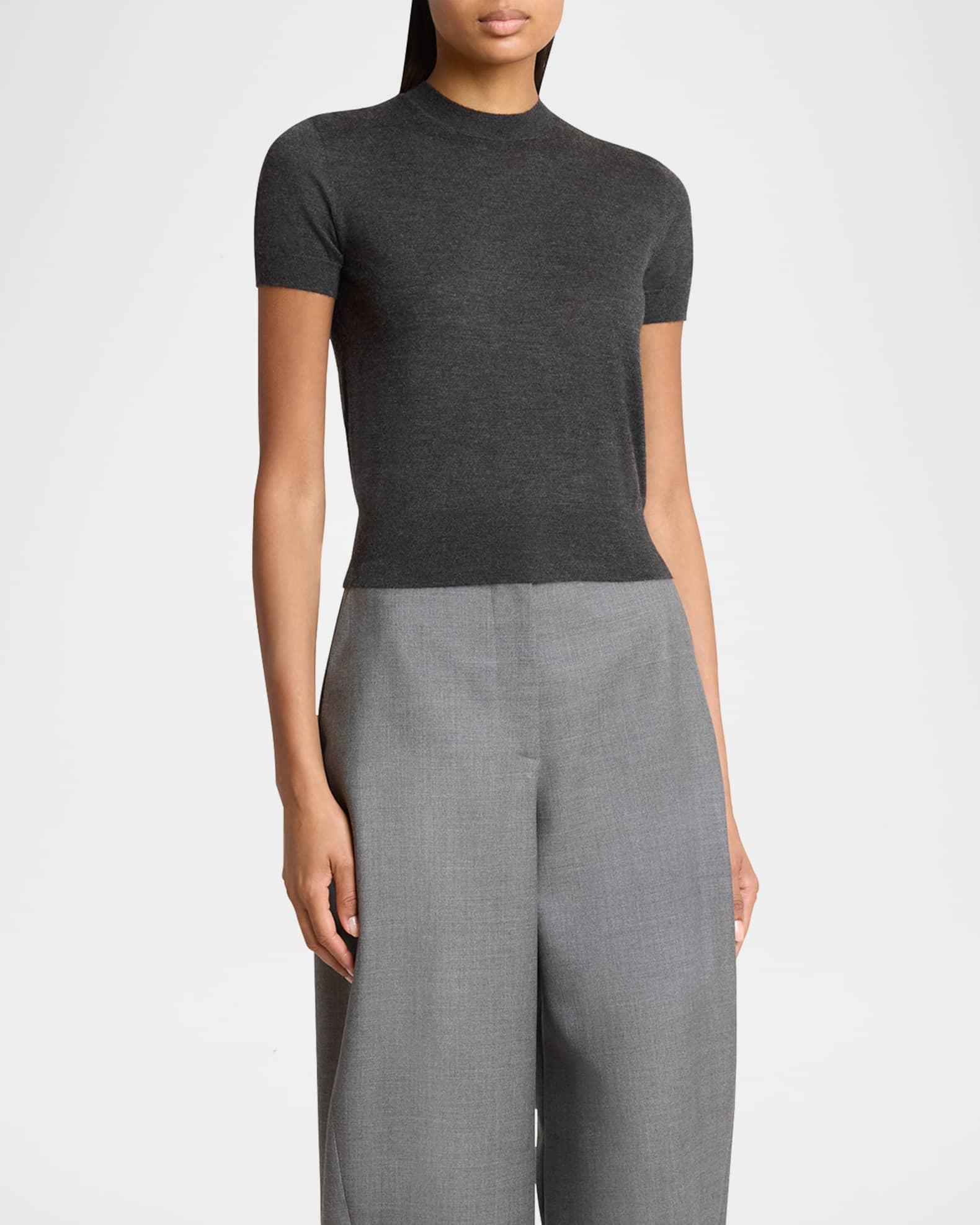 Cashmere Short-Sleeve Crewneck Sweater Product Image