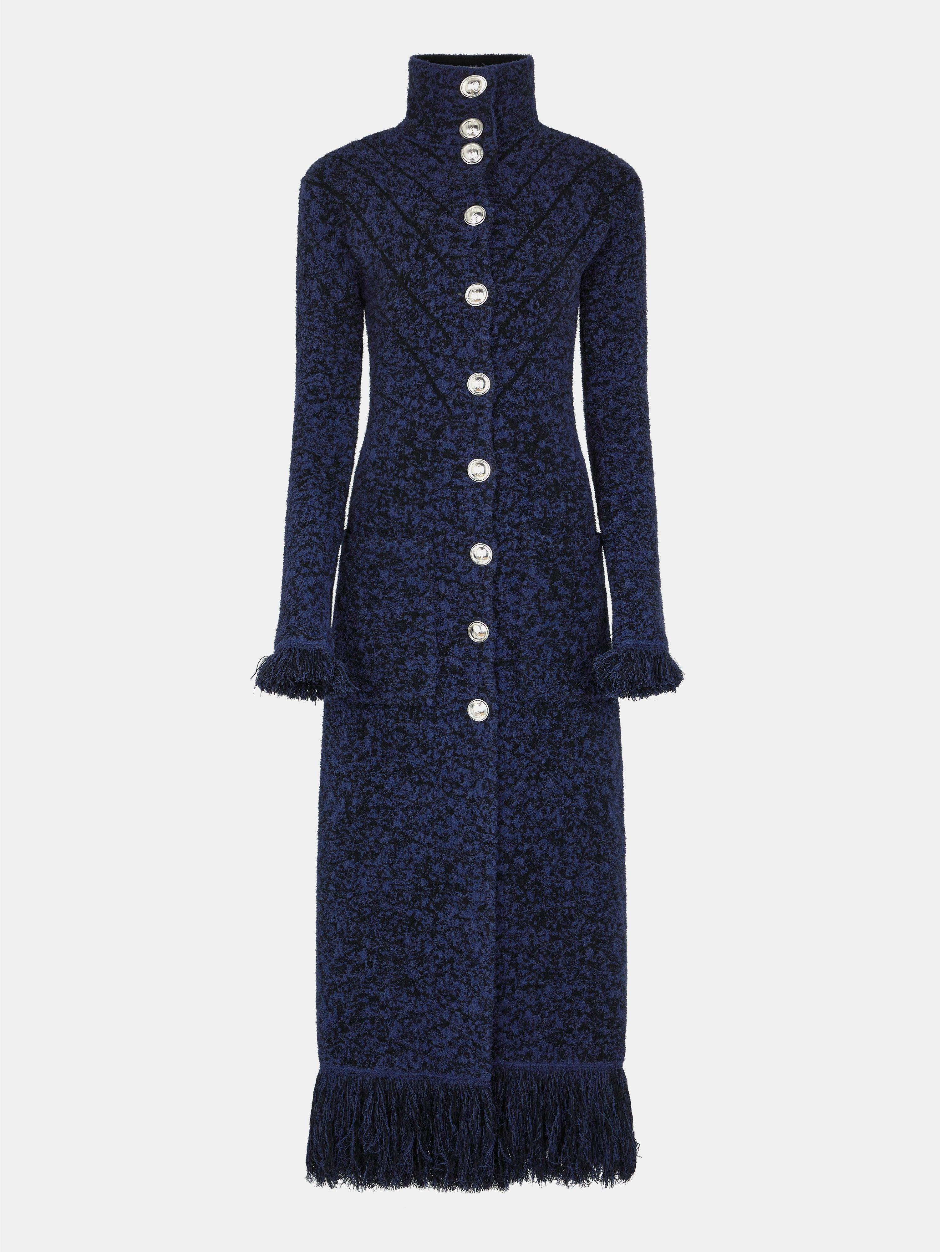 LONG COAT IN TWEED KNIT Product Image