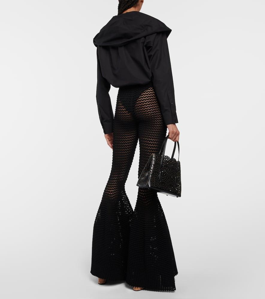 ALAÏA High-rise Flared Pants In Black Product Image