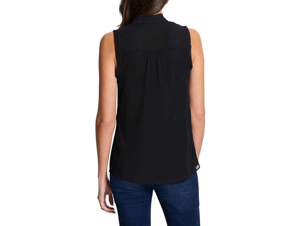 NIC+ZOE Falling Chiffon Tank Onyx) Women's Clothing Product Image