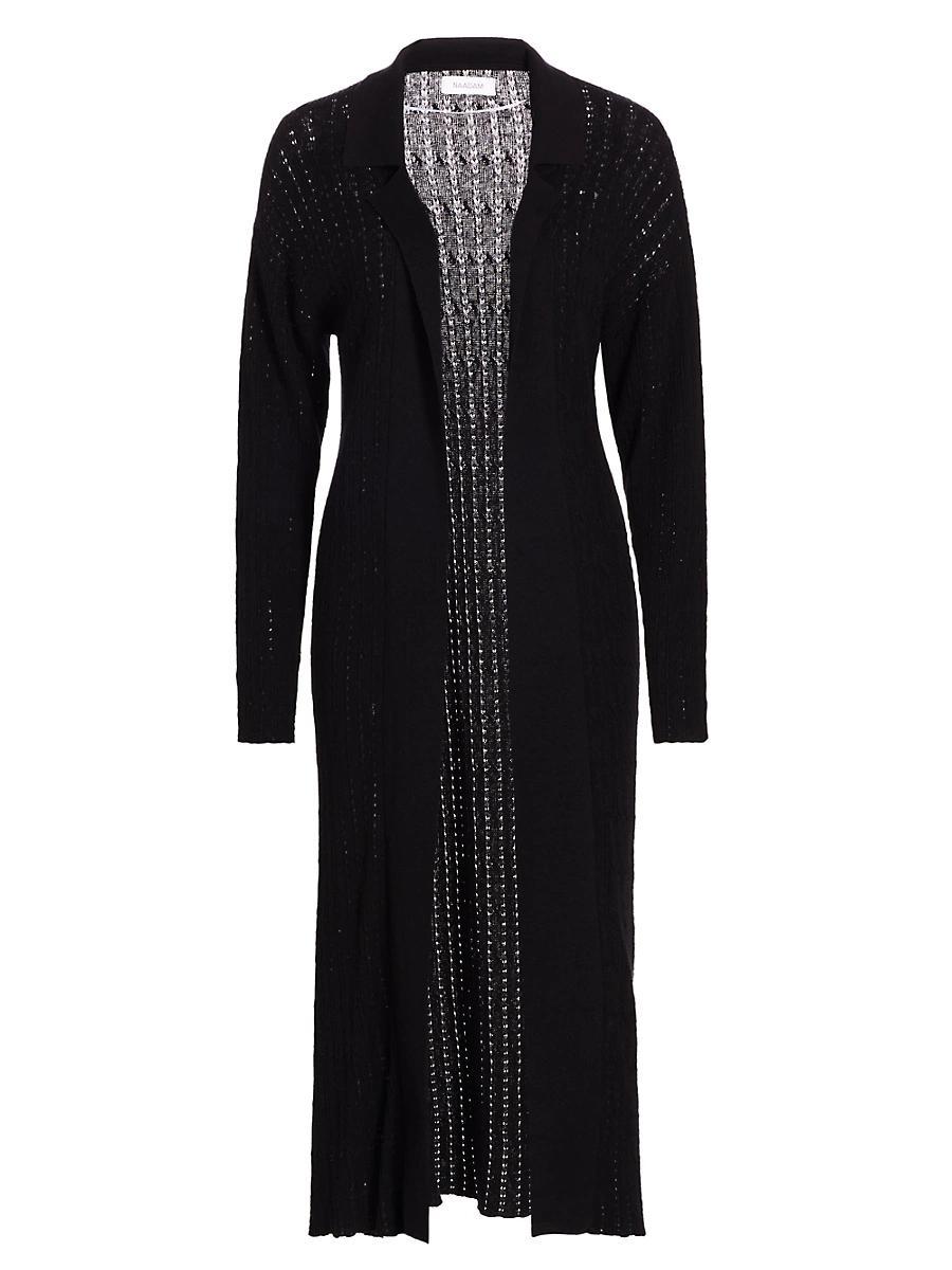 Womens Pointelle Duster Cardigan Product Image