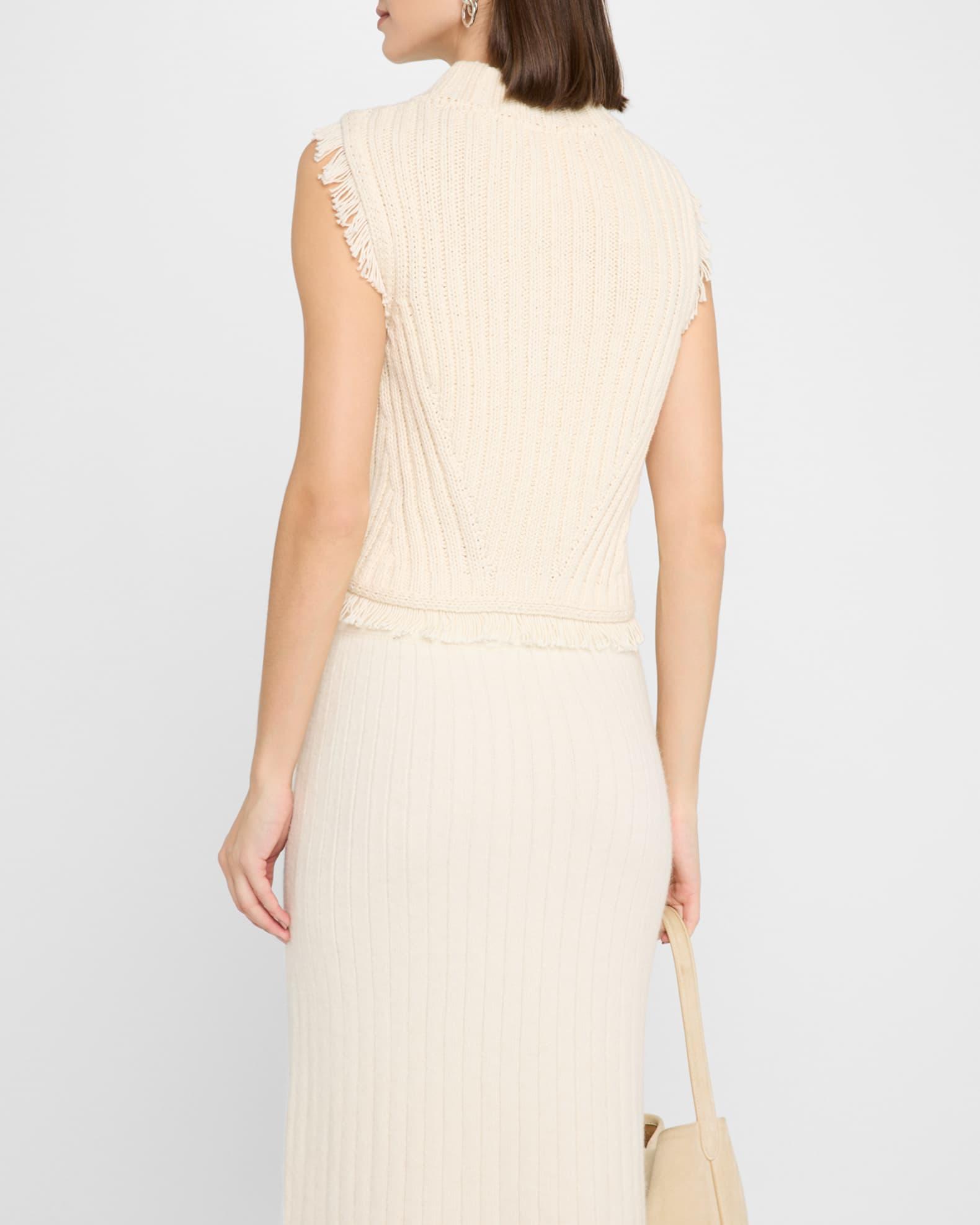 Bria Ribbed Fringe-Trim Tank Product Image