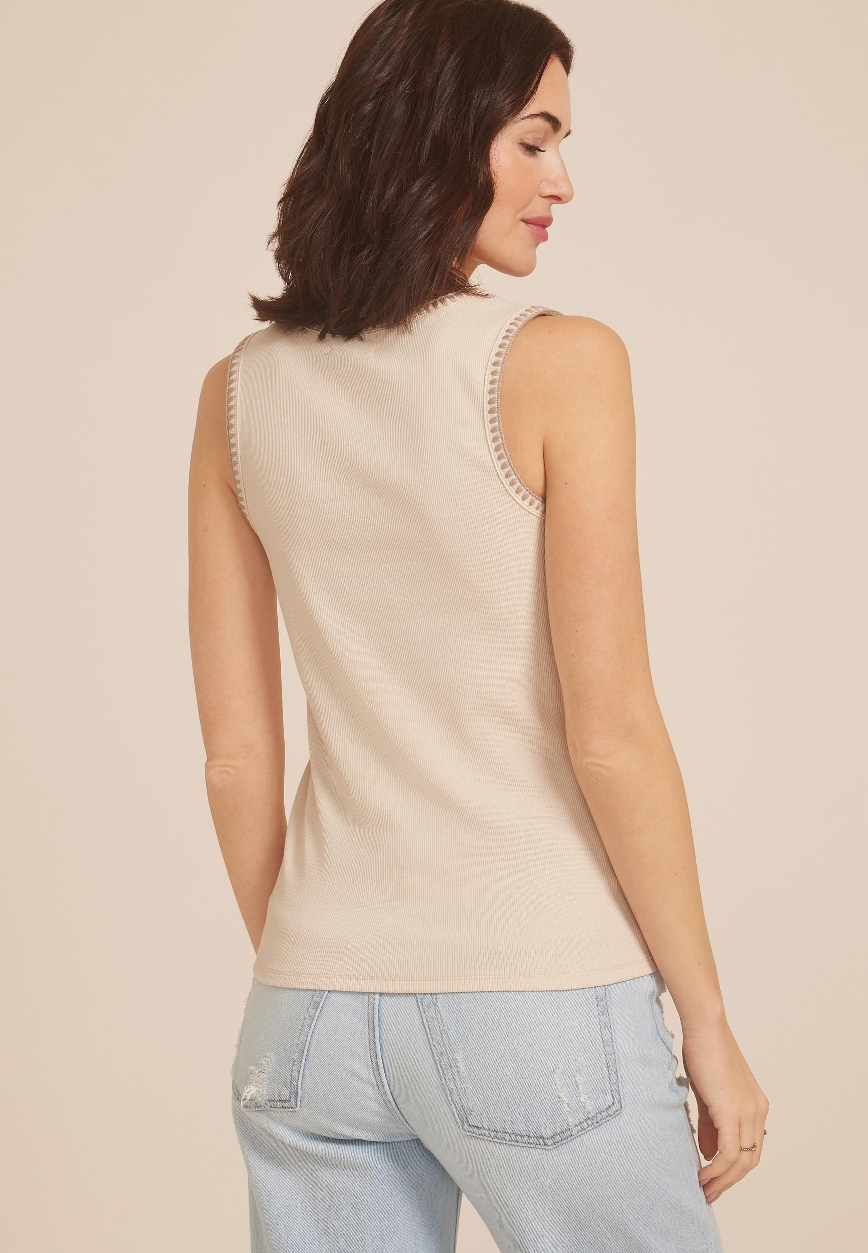 Whipstitch Embroidered Tank Top Product Image