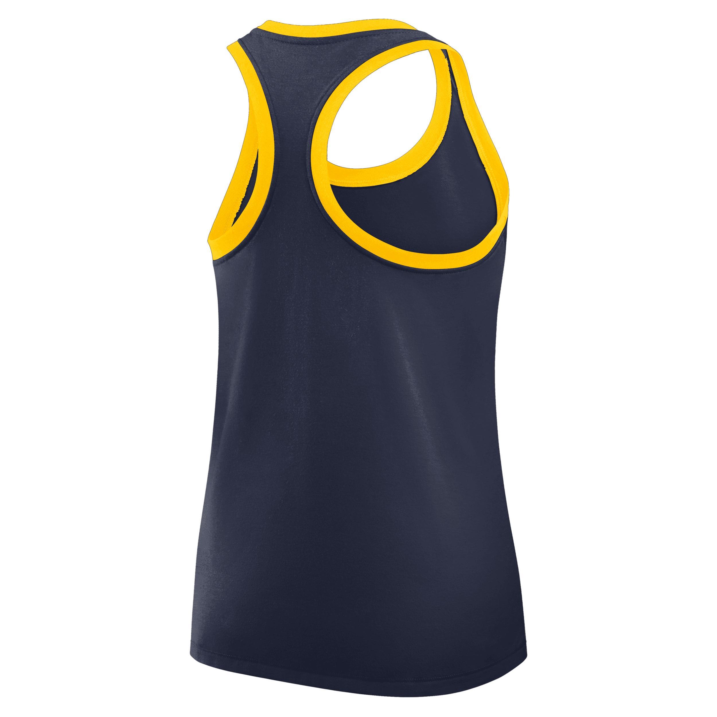 West Virginia Primetime Shadow Nike Women's College Racerback Tank Top Product Image