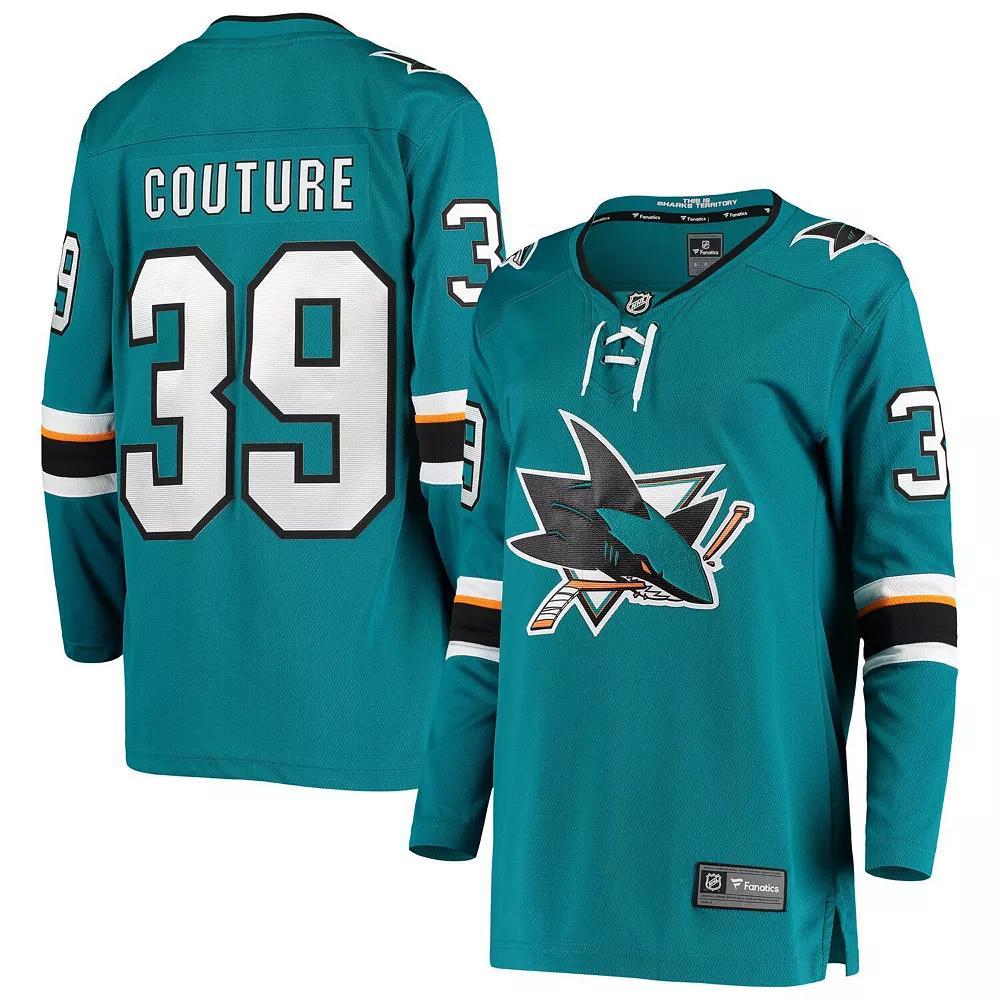 Women's Fanatics Branded Logan Couture Teal San Jose Sharks Breakaway Home Player Jersey, Size: Medium, Sks Blue Product Image