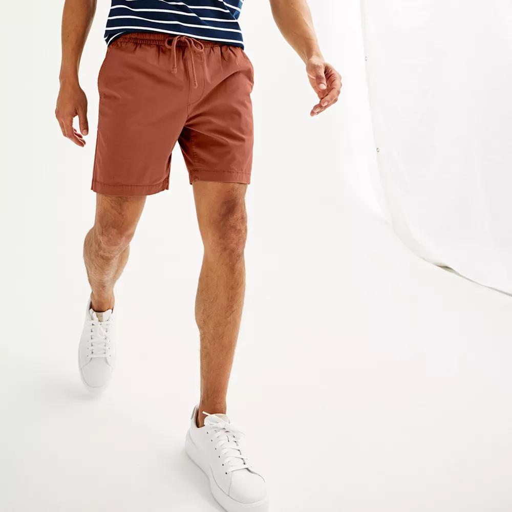 Men's Sonoma Goods For Life® 7" Everyday Pull-On Shorts, Size: Large 7 INCH, Sweet Pecans Product Image