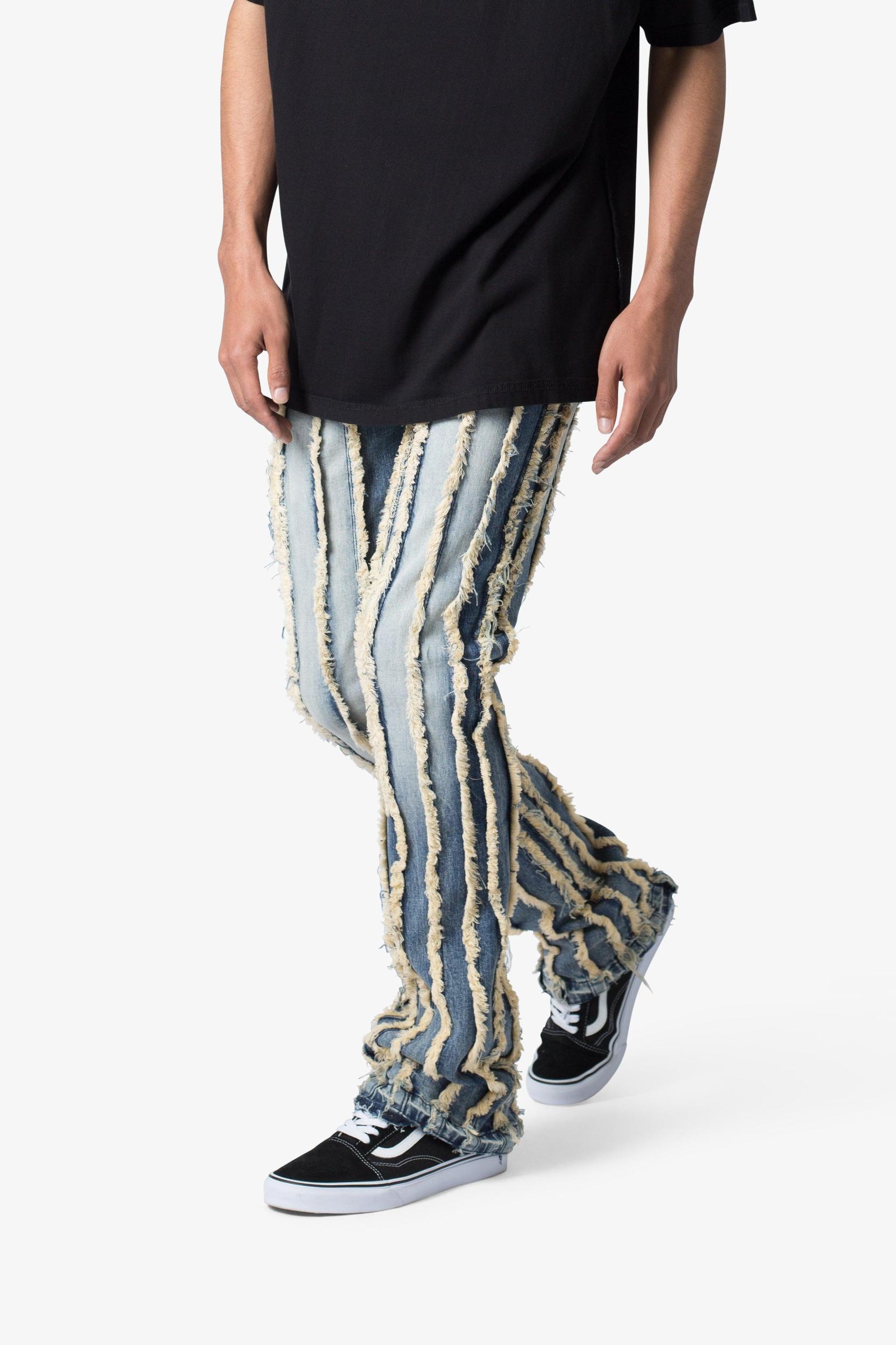 X641 Skinny Stacked Ripped Denim - Medium Blue Product Image
