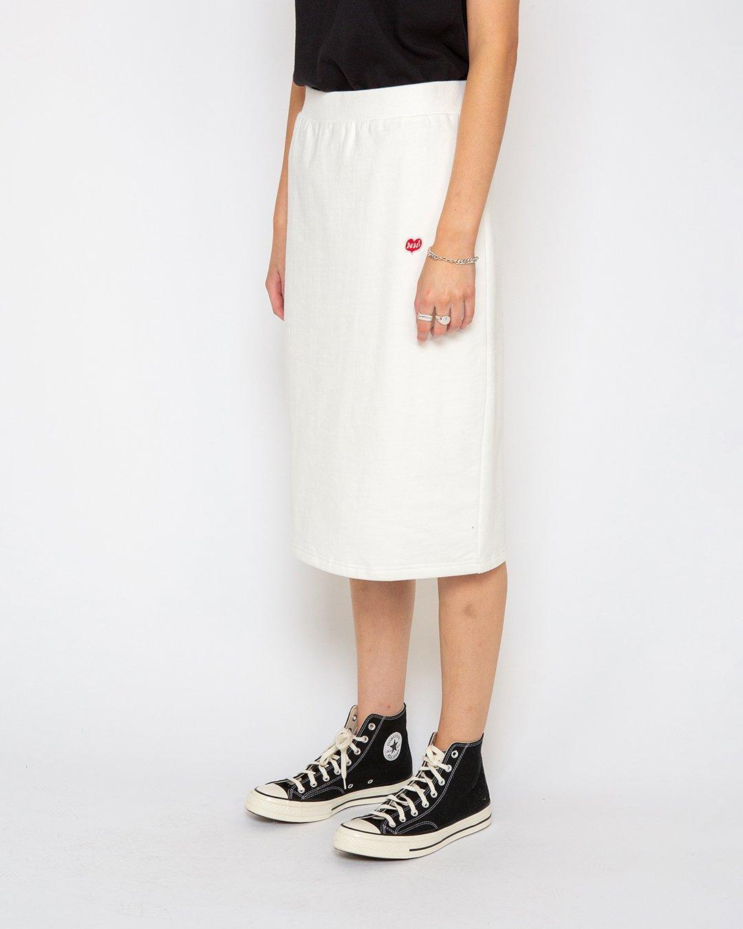 Monique Jersey Skirt - Vintage White Product Image